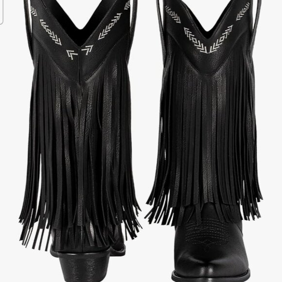 Fringe cowboy boots - Picture 3 of 10
